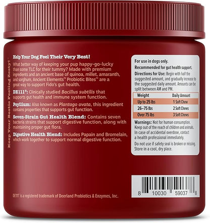 Zesty Paws Probiotics for Dogs - Digestive Enzymes for Gut Flora, Digestive Health, Diarrhea & Bowel Support - Clinically Studied DE111 - Dog Supplement Soft Chew for Pet Immune System - AE, 90 Ct
