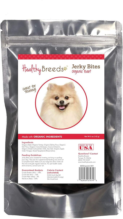 Healthy Breeds Pomeranian Jerky Bites Beef Recipe Dog Treats 5 oz