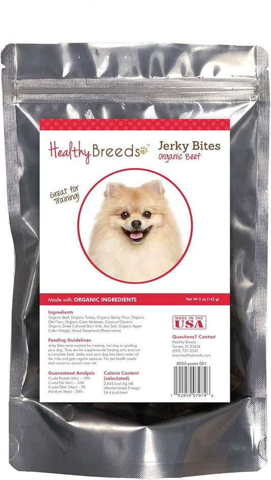 Healthy Breeds Pomeranian Jerky Bites Beef Recipe Dog Treats 5 oz