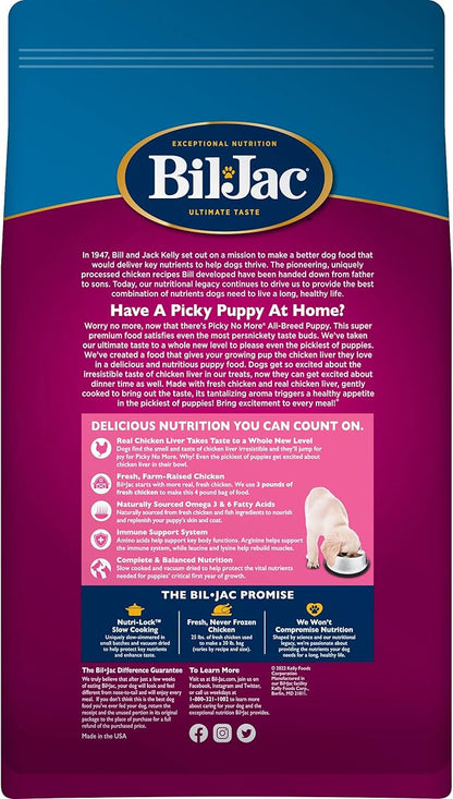 Bil-Jac Picky No More All-Breed Puppy Chicken Liver Recipe Dry Dog Food 4 Pounds (2-Pack)