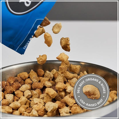 Muenster Freeze Dried Dog Food Topper Bites (20oz) - Farmhaus Beef Freeze Dried Raw Dog Food w/Organic Minerals - Beef & Organ Meats Meal Toppers for Dogs - Freeze Dried Dog Treats for Training