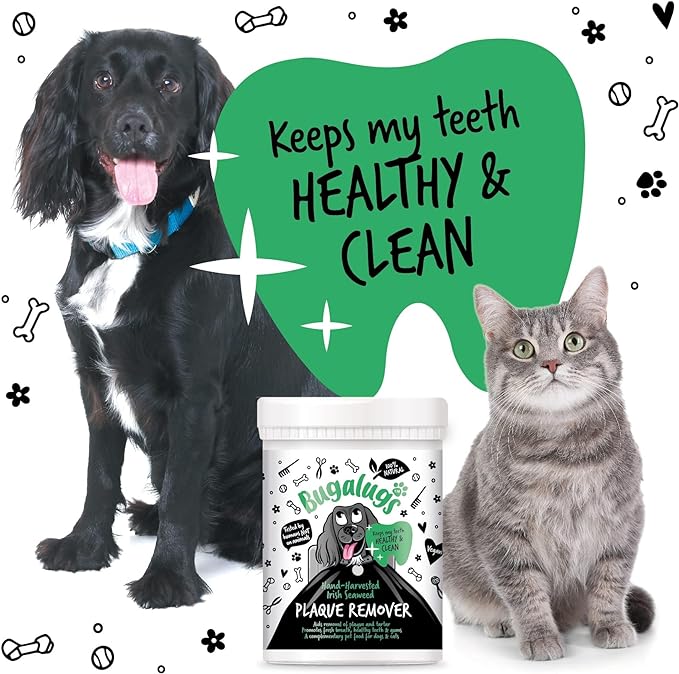 Plaque Off Remover for Dog Teeth & Bad Breath 100% Natural | Plaque Off No Toothbrush or Dog Toothpaste | Remove Dog Bad Breath & Plaque Remover for Dogs & Cats (Dog 70g)