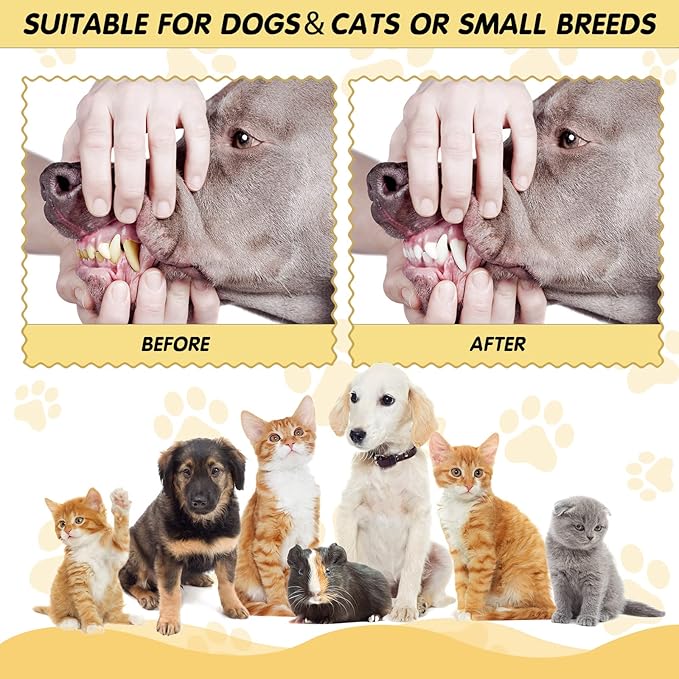 5 Pcs Three Sided Dog Toothbrush Dental Oral Care PET Dog Tooth Brush Dog Tooth Brushing Kit for Puppy Cat Cleaning Mouth Teeth Removing Bad Breath Tartar, 5 Colors