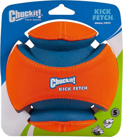 Chuckit! Kick Fetch Ball, Small & Flying Squirrel, Medium, Orange/Blue, Dog Toys for Medium Breeds