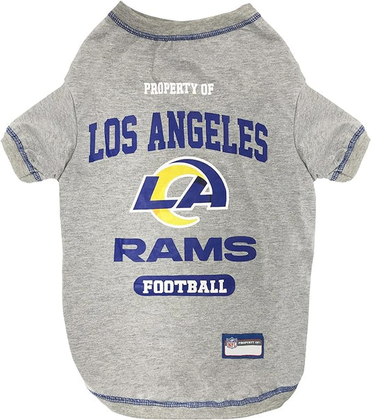 PET SHIRT for Dogs & Cats - NFL LOS ANGELES RAMS Dog T-Shirt, Large. - Cutest Pet Tee Shirt for the real sporty pup