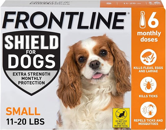 Frontline Shield Flea & Tick Treatment for Small Dogs 11-20 lbs., Count of 6
