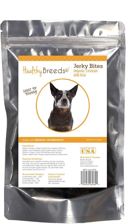 Healthy Breeds Australian Cattle Dog Jerky Bites Chicken & Rice Recipe Dog Treats 5 oz