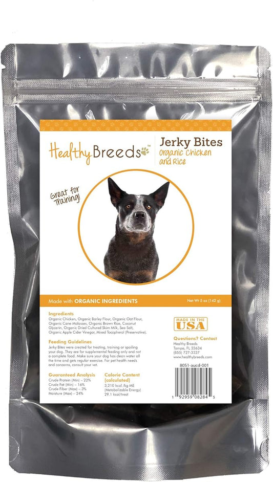 Healthy Breeds Australian Cattle Dog Jerky Bites Chicken & Rice Recipe Dog Treats 5 oz