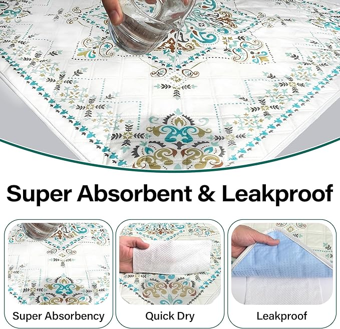 Washable Pee Pads for Dogs- 2 Packs Super Absorbent Reusable Puppy Pads 100% Waterproof Dog Pee Pads Washable Puppy Pads Non-Slip Whelping Pads Leakproof Urine Dog Training Pads 36''x36''