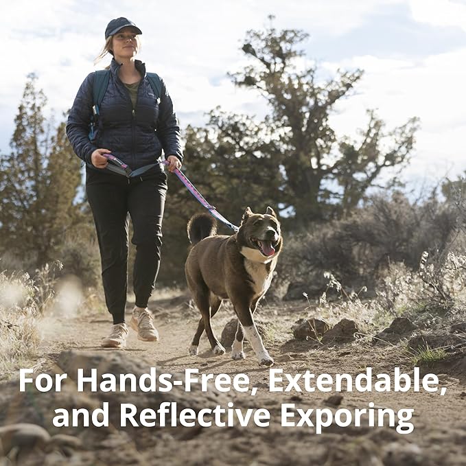 Ruffwear, Crag Ex Leash, Extendable Dog Leash, Hand-Held or Waist-Worn Reflective Lead, Grassy Oxbow