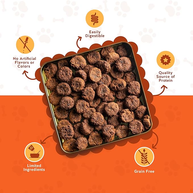 Jack&Pup Bark Burgers Chicken Bites Dog Gifts | Holiday, Adoption, Dog Birthday Treats in Classy Tin | Jerky Dog Treats (12oz Bites)