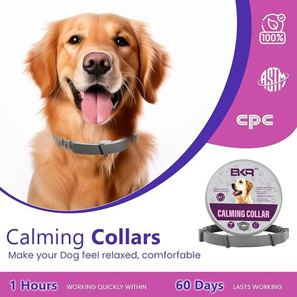 Calming Collar for Dogs Relief Anxiety Stress Separation Anxiety Relief for Dogs Adaptil Bad Behavior 25 Inches Size Dog Flea Collar Flexible Adjustable Pheromones Calm, 1 Pack