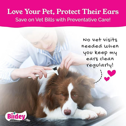 Dog Ear Wipes, Ear Cleaner for Dogs and Cats, Relieve Ear Itching, Inflammation & Infections, Clean Ear Wax, Debris, Soothe & Deodorize, Natural Organic Essential Grooming Supplies, Paw Cleaner