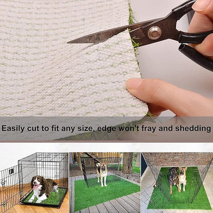 40" x 31" Artificial Grass Lawn Fake Grass Synthetic Turf, Thick Pet Mat Faux Grass for Indoor/Outdoor Landscape