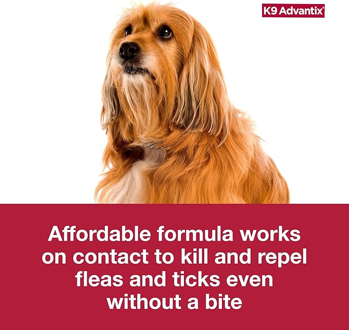 K9 Advantix Flea, Tick & Mosquito Prevention for Dogs 21-55 lbs. | Flea Drops for Large Dogs | Apply Monthly | 2 Treatments