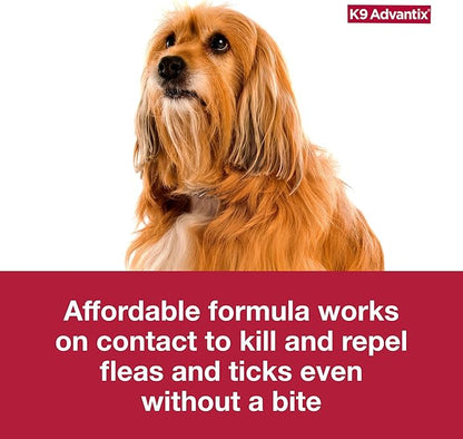 K9 Advantix Flea, Tick & Mosquito Prevention for Dogs 21-55 lbs. | Flea Drops for Large Dogs | Apply Monthly | 2 Treatments