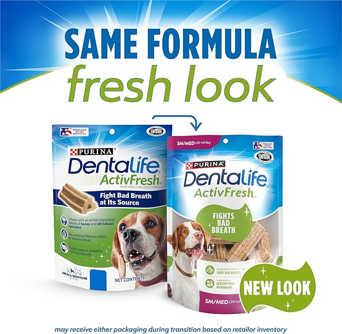 Purina DentaLife ActivFresh Chicken Flavor Small/Medium Breed Adult Dog Dental Chews - 21 ct. Pouch