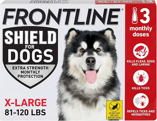 FRONTLINE Shield Flea & Tick Treatment for X-Large Dogs 81-120 lbs., Count of 3
