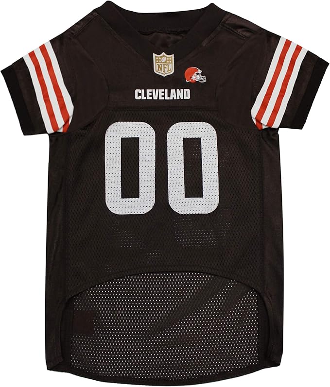 NFL Cleveland Browns Dog Jersey, Size: Large. Best Football Jersey Costume for Dogs & Cats. Licensed Jersey Shirt