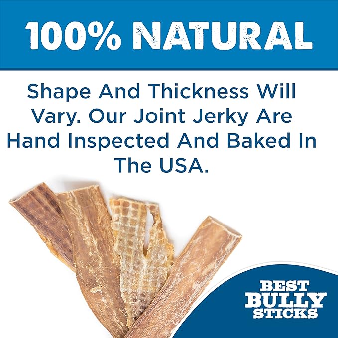 Best Bully Sticks 6 Inch Joint Jerky Gullet Dog Treats (25 Pack) - All-Natural Beef Dog Treats