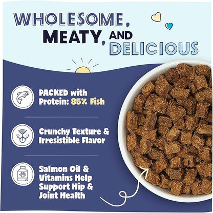 Pawstruck All Natural Air Dried Dog Food w/Real Fish- Grain Free, Made in USA, Non-GMO & Vet Recommended - High Protein Limited Ingredient Wholesome Full-Feed - for All Breeds & Ages - 2lb Bag