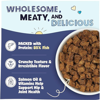 Pawstruck All Natural Air Dried Dog Food w/Real Fish- Grain Free, Made in USA, Non-GMO & Vet Recommended - High Protein Limited Ingredient Wholesome Full-Feed - for All Breeds & Ages - 2lb Bag