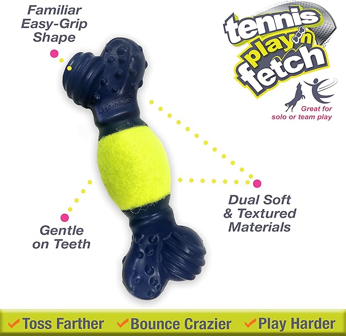 Nylabone Power Play Tennis Play 'n Fetch Interactive Dog Toy