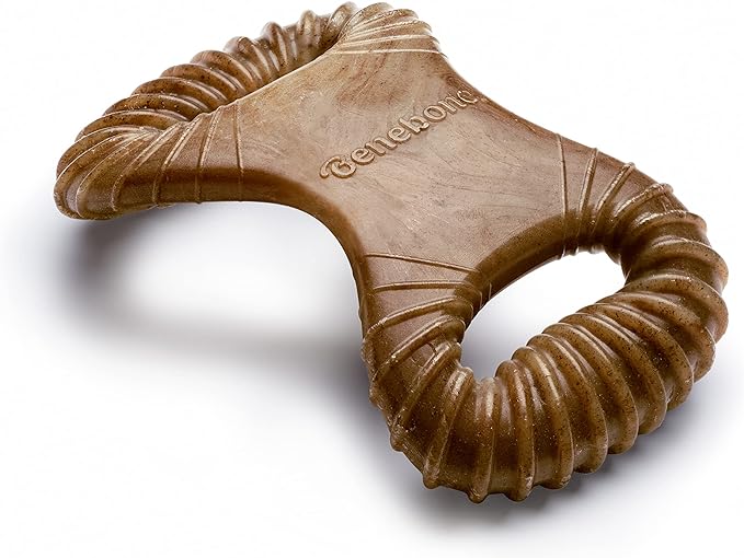 Benebone 2 Count (Pack of 1) Wishbone/Dental Durable Dog Chew Toys, Real Bacon, Made in USA, Small