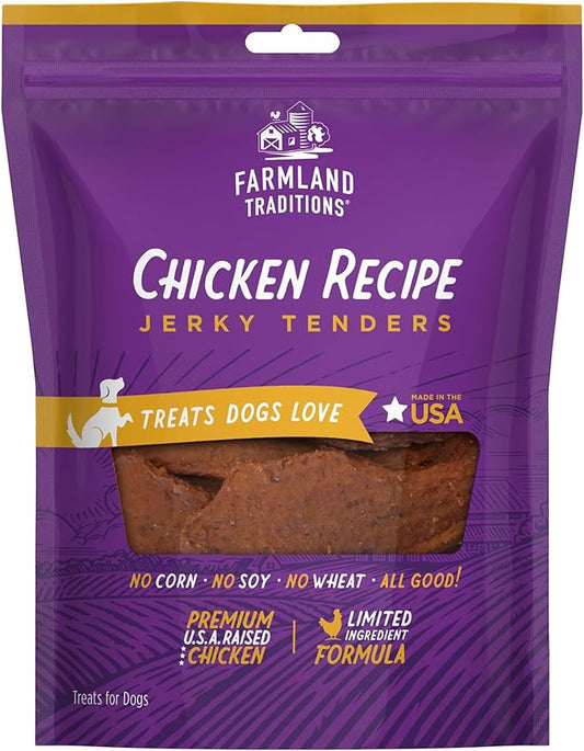 Farmland Traditions Chicken Recipe Jerky Tenders for Dogs 16 oz.