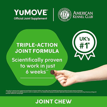 Lintbells YuMOVE Joint Supplement Dog Chews - Contains Glucosamine, Green Lipped Mussel - Natural Relief from Hip Ache, Stiff Joints - 1 Month’s Supply (Large & X-Large)