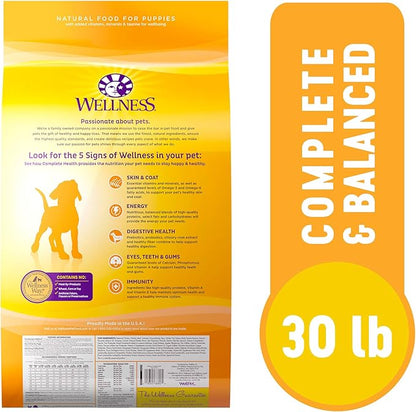 Wellness Complete Health Dry Puppy Food, Chicken, Salmon & Oatmeal, 30-Pound Bag