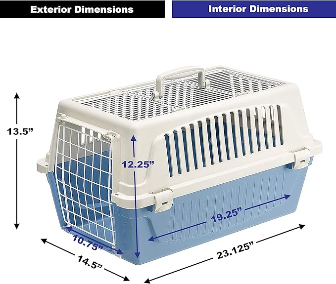 Ferplast Atlas Pet Carrier | Small Pet Carrier for Dogs & Cats w/Top & Front Door Access