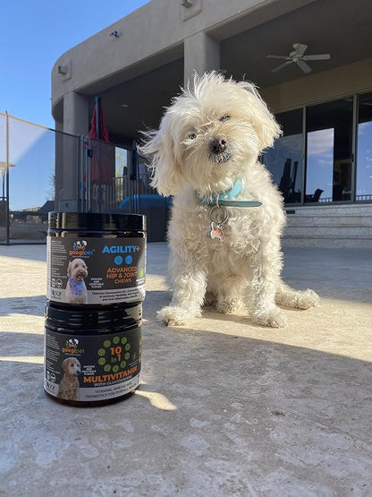Googipet Premium 10 in 1 Dog Vitamins Multivitamin Chewable w/Dog Probiotics for Gut Health, Dog Vitamins and Supplements w/Vitamin C & Glucosamine for Joint Support (Chicken & Vegetable Flavor)