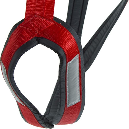 Neewa X-Back Racing Harness - Medium/Large, Red | High-Performance, Reflective Gear for Slim, Long-Bodied Dogs | Suitable for Canicross, Skijoring | Neck 16in, Chest 30in, Back 24in