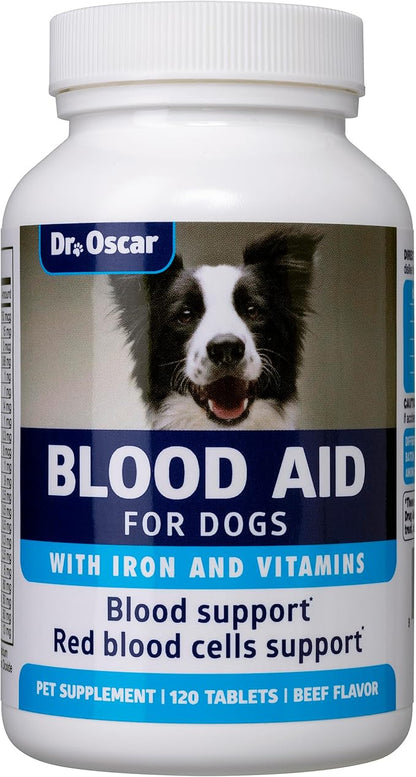 3in1 Blood Aid, Immunity & Energy for Dogs, Iron Supplement for Dogs, Helps Maintain Blood Health, Normal Red Blood Cells Levels & Normal Clothing Function, Iron for Dogs, Dog Iron Supplement