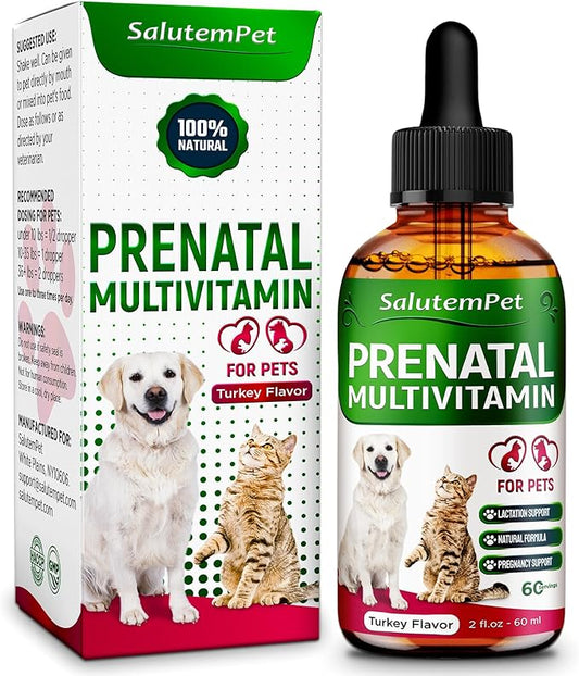 Dog Prenatal Vitamins | Pregnant Cat Supplies | Prenatal Vitamins for Dogs | Product for Pregnant Cat | Prenatal Dog Vitamins | Vitamins for Pregnant Dogs and Cats | Pregnant Dog Supplies | 2 oz