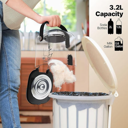 ONE Products Low Noise Dog Hair Vacuum & Dog Grooming Kit with 3.2L Large Capacity for Shedding Grooming Hair, Quiet Pet Grooming Tools, 5 Replaceable Heads, and 4 Combs