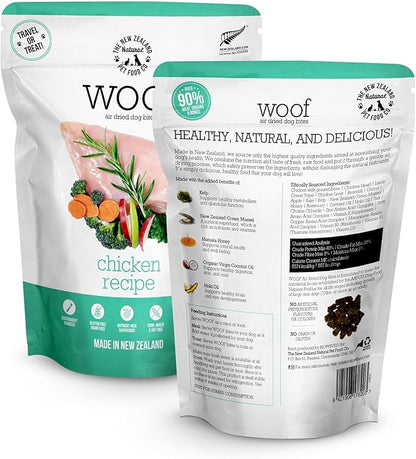 Woof - Air Dried Dog Food, Dog Food Toppers for Dry Food, High Protein, Natural Dog Food, Limited Ingredient Recipe Dry Dog Food, Chicken, 3.5 oz