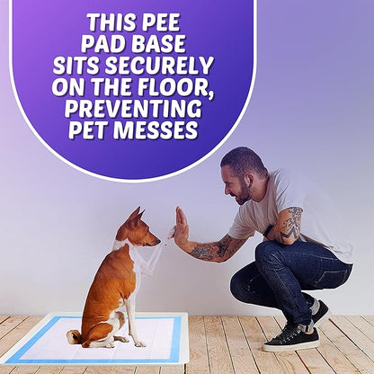 Skywin Dog Pad Holder Tray for 27.5 x 44 Inches Training Pads (White) - Easy to Clean and Store Perfect for Dog Potty Tray – Silicon Wee Wee Pad Holder, No Spill Pee Pad Holder for Dogs