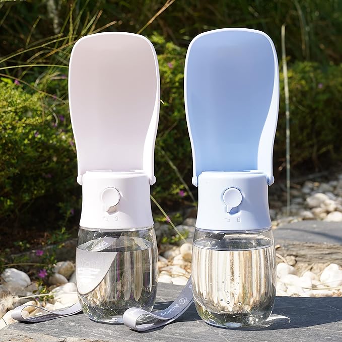 Foldable Dog Water Bottle,Portable Dog Water Dispenser,Outdoor Pet Water Bottle for Dog,Cat,Puppy,Walking,Hiking,Travel.Dishwasher Safe,Puppy Accessories,10oz