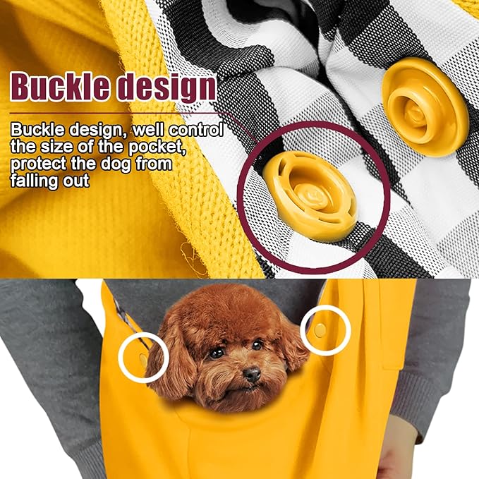 Dog Carrier Sling - Stylish and Convenient - Comfortable Dog Purse for Traveling - Secure Bag for On-The-Go Pet Parents - Perfect for Small Dogs - Fashionable and Functional - stay Hands-Free