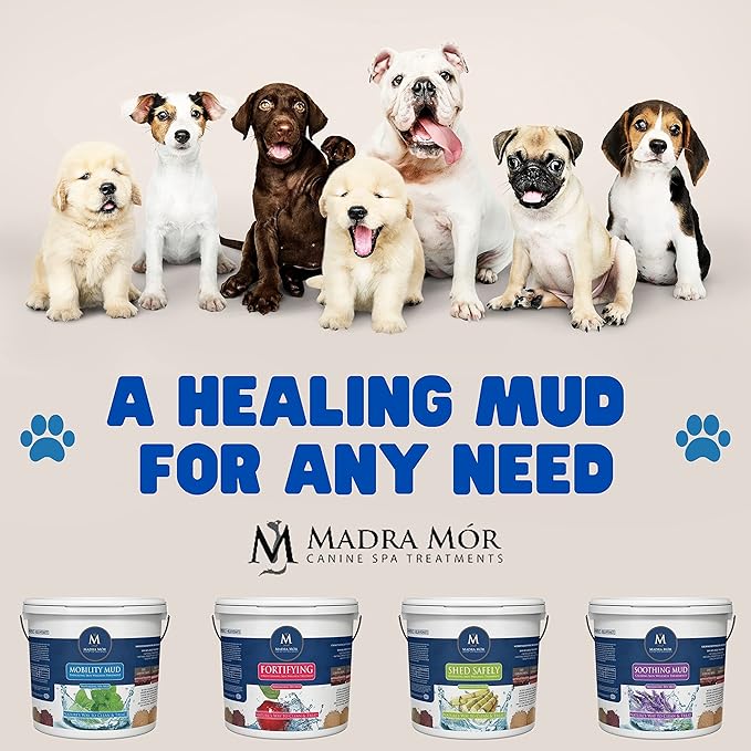 Madra Mor Mobility Dog Essentials Mud Bath | Dog Bath Spa Treatment for Dog Arthritis Pain Relief | Anti Itch for Dogs Wash for Dog Grooming | 7.5lb Pail w Worldwide Nutrition Multi Purpose Key Chain