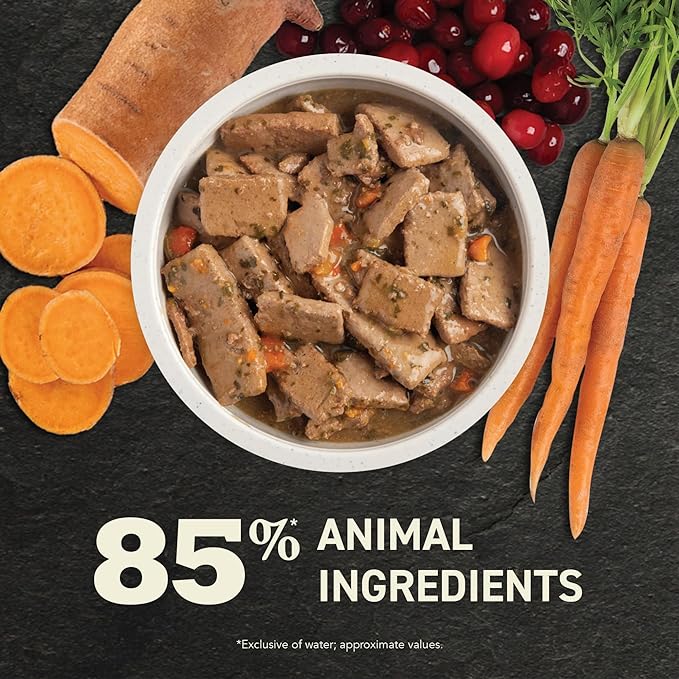 ACANA Premium Chunks Wet Dog Food, Poultry Recipe in Chicken and Turkey Bone Broth, 12.8oz (Case of 12)