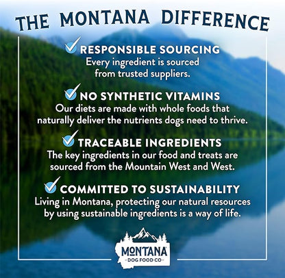 Montana Dog Food Grain-Free Small Batch Freeze Dried Raw Dog Food (Free-Range Beef) Made in USA, Prebiotics & Probiotics, No Synthetic Vitamins, Dog Food Topper or Complete Meal (12 oz)