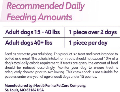 Dentalife Purina Plus Digestive Support Chicken and Pumpkin Flavor Large Dog Dental Chews - 6 ct. Pouch