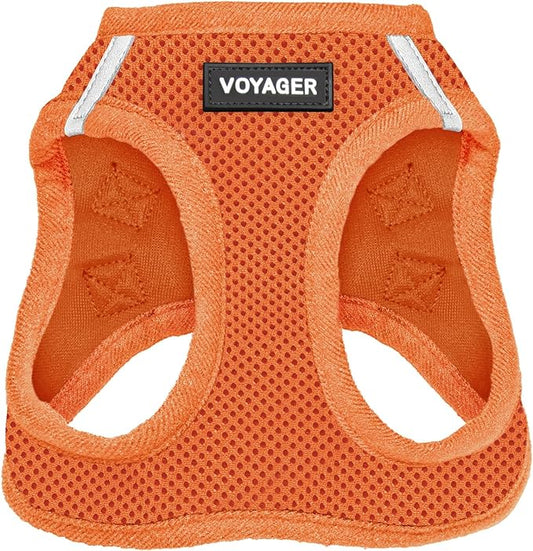 Voyager Step-in Air Dog Harness - All Weather Mesh Step in Vest Harness for Small and Medium Dogs and Cats by Best Pet Supplies - Harness (Orange), XS (Chest: 13-14.5")