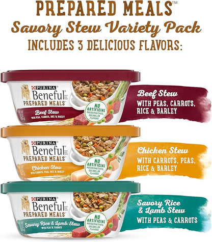 Purina Beneful Small Breed Wet Dog Food Variety Pack, IncrediBites With Real Beef, Chicken or Salmon - (27) 3 oz. Cans