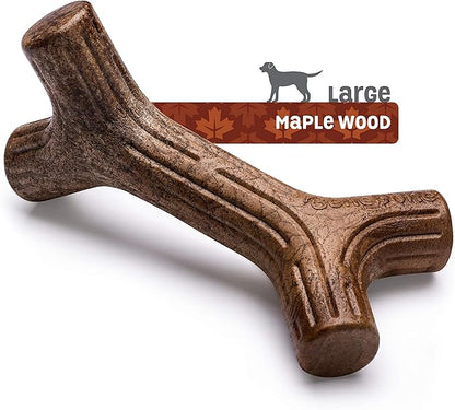Benebone Maplestick Durable Dog Chew Toy for Aggressive Chewers, Real Maplewood, Made in USA, Large