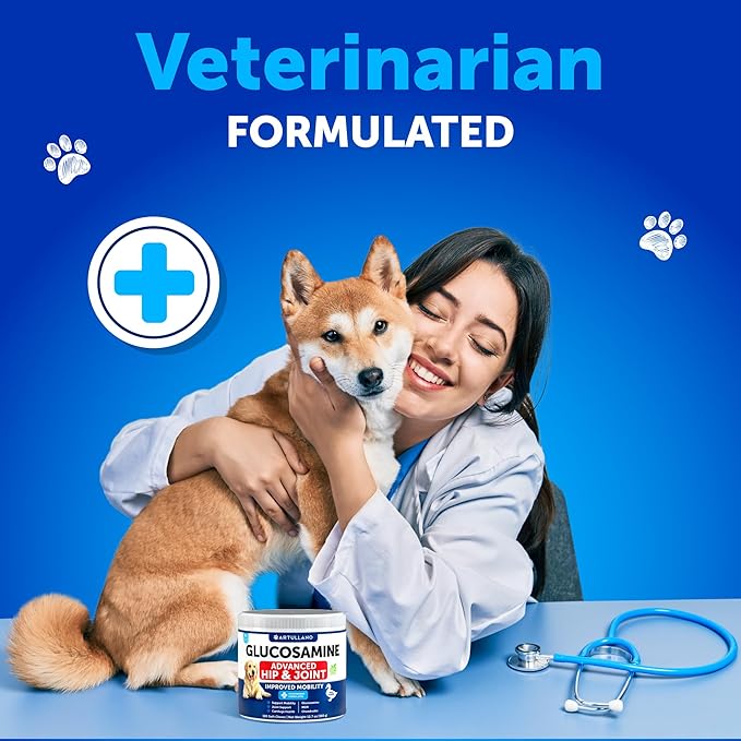 Glucosamine for Dogs - Hip and Joint Supplement for Dogs - 180 Chews - Glucosamine Chondroitin For Dogs, Turmeric, MSM - Dog Glucosamine Support - Dog Joint Pain Relief Health - Mobility Treats