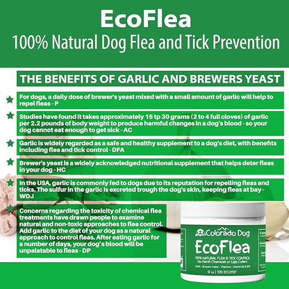 by ColoradoDog - all Natural Chewable Dog Treats for Flea and Tick Treatment and Prevention - 120 Count - no Chemicals, no Mess, no Collars